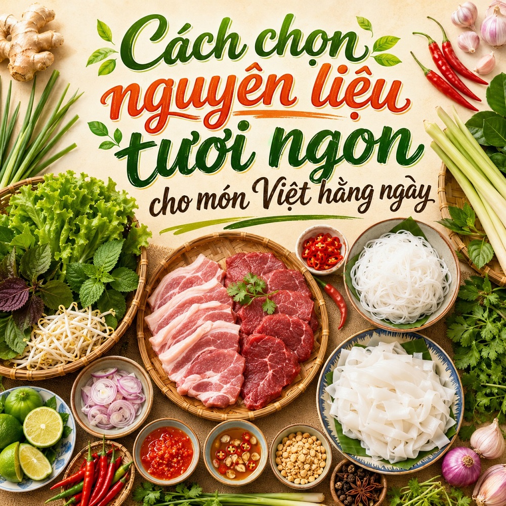 Cách Chọn Nguyên Liệu Tươi Ngon Cho Món Việt Hằng Ngày