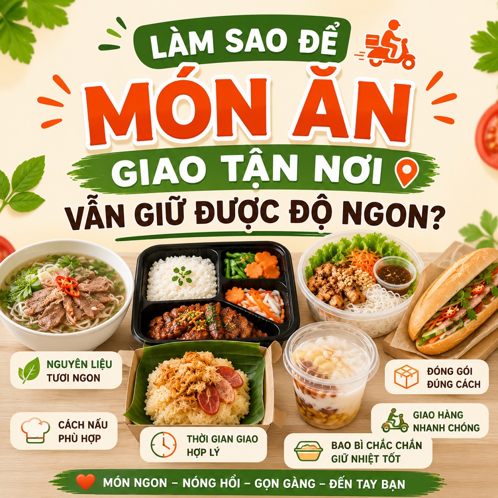 Làm Sao Để Món Ăn Giao Tận Nơi Vẫn Giữ Được Độ Ngon?
