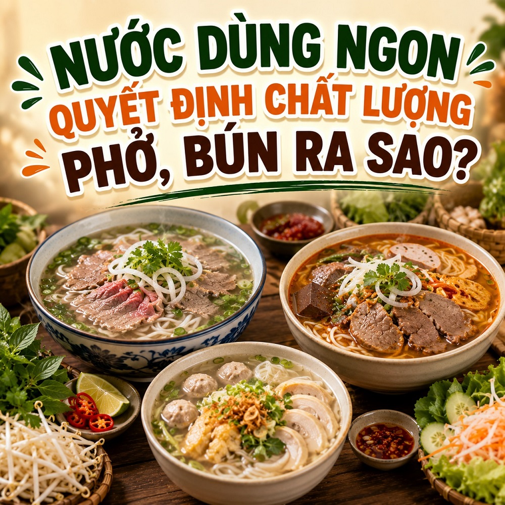 Nước Dùng Ngon Quyết Định Chất Lượng Phở, Bún Ra Sao?